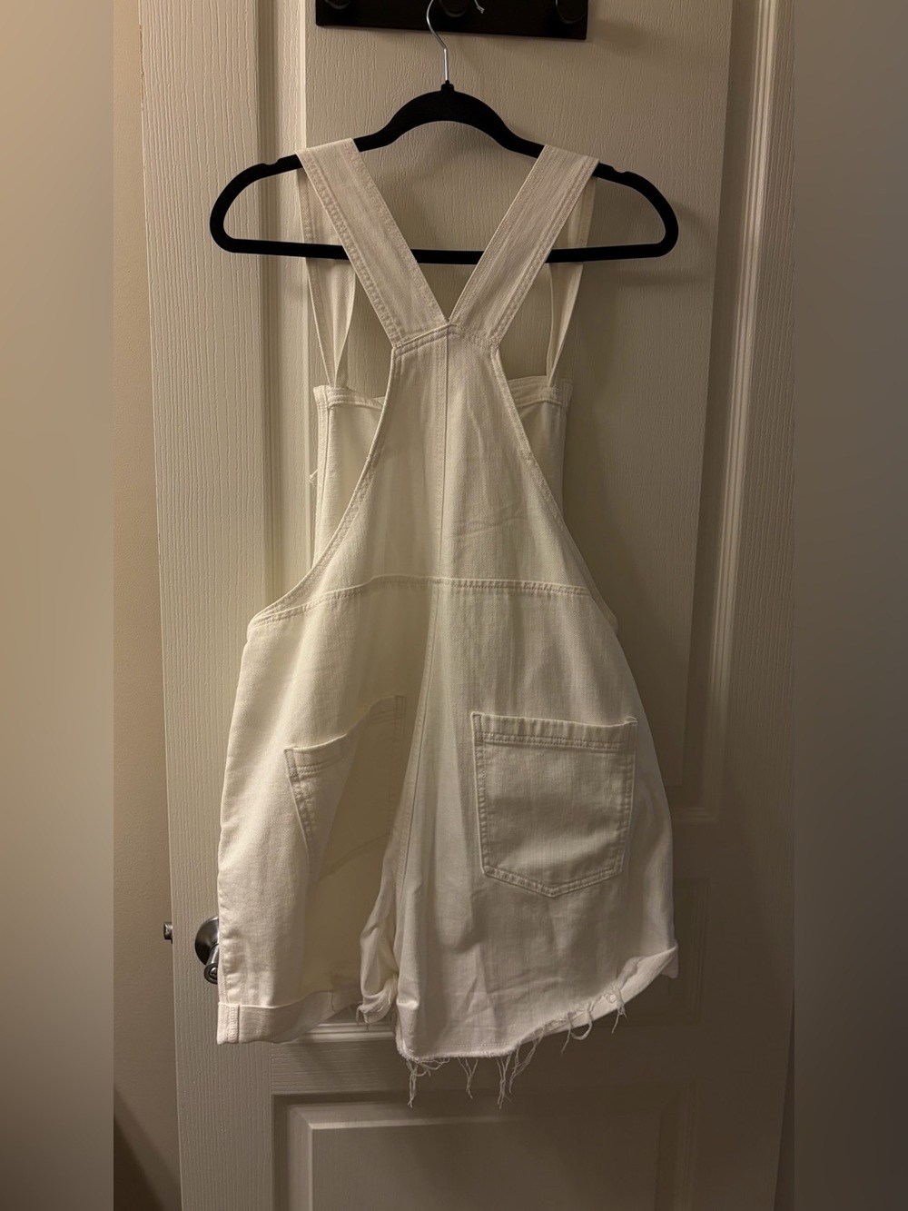 Aerie Denim Shortall Overalls - White, Large - Picture 3 of 10